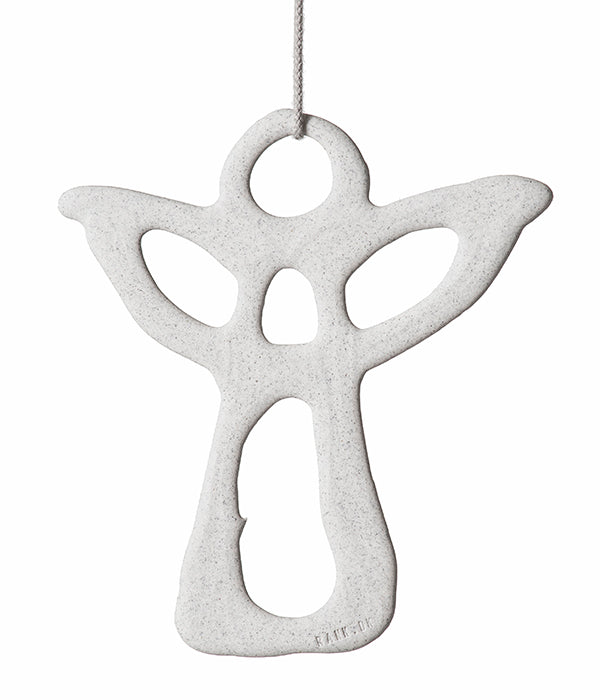 Christmas ornaments in grey melange porcelain