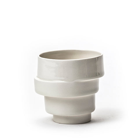 The stacked cup - white glazed